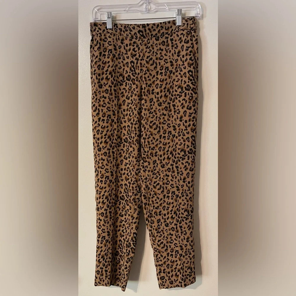 J Crew Jamie Pant Leopard Print Size 4 - Picture 2 of 13